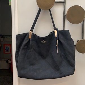 Kate Spade Suede Navy Tote